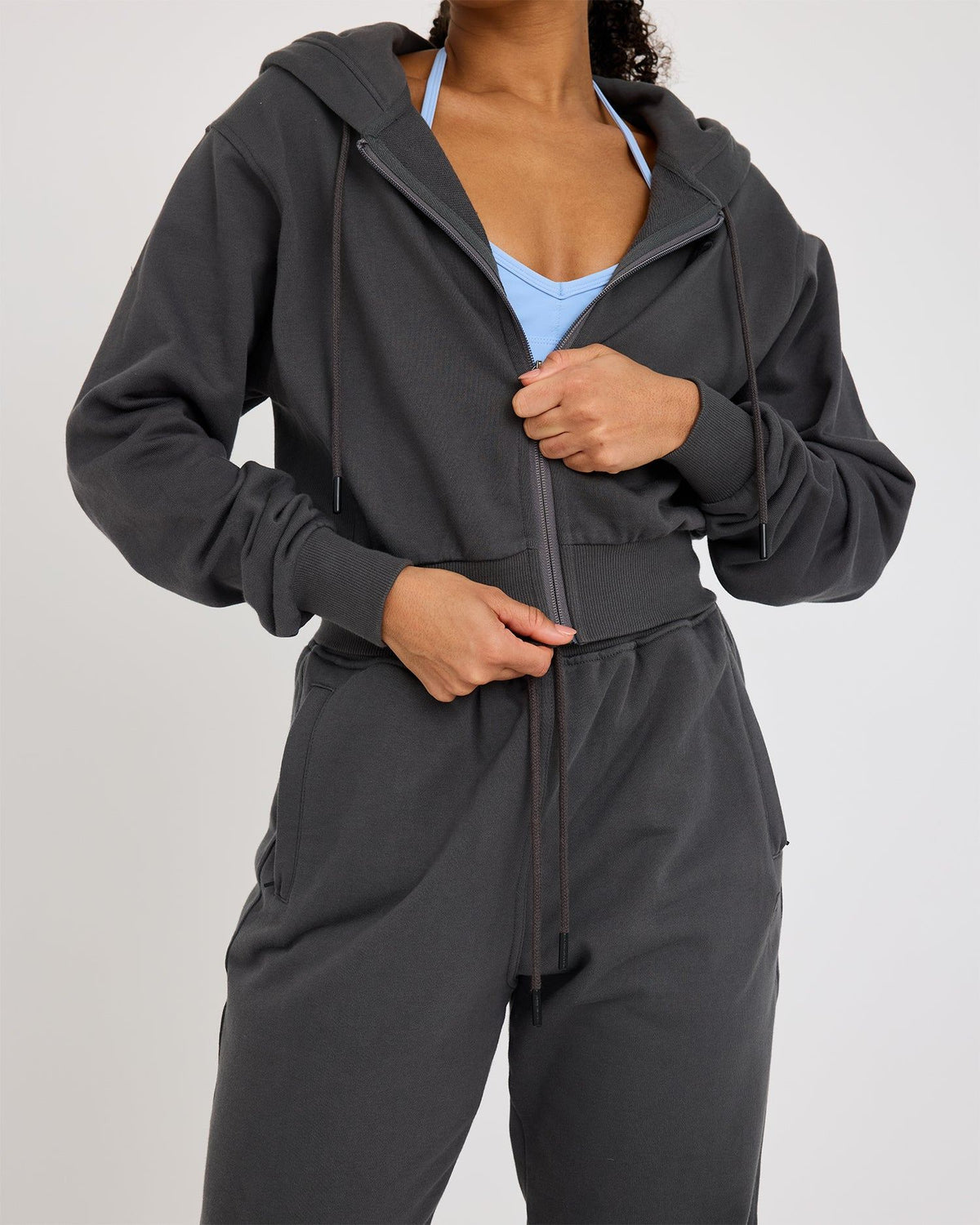 Core Classic Cropped Zip Hoodie