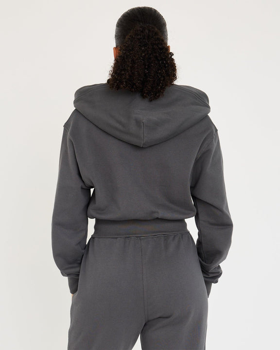 Core Klassieke Cropped Zip Hoodie - hover image