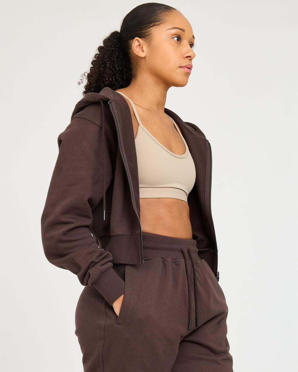 Core Classic Cropped Zip Hoodie