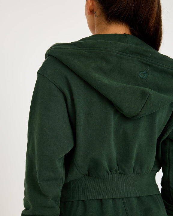 Sudadera con capucha corta y cremallera Core Classic - hover image